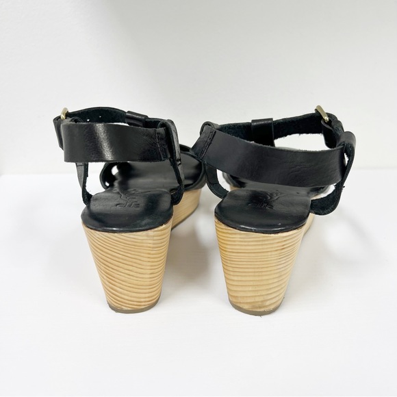 Elk Tresco Black Leather Clog Sandals 38 8 Tresko - Picture 2 of 8